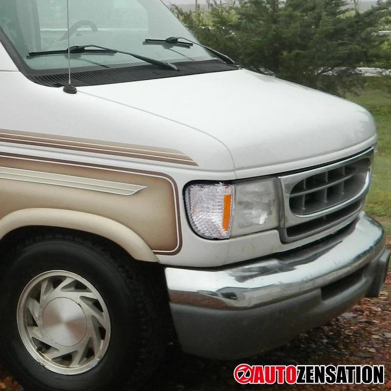 Fit 1992-2007 Ford E150 E250 E350 Econoline Corner Lights Signal Parking Lamps - Image 3 of 4