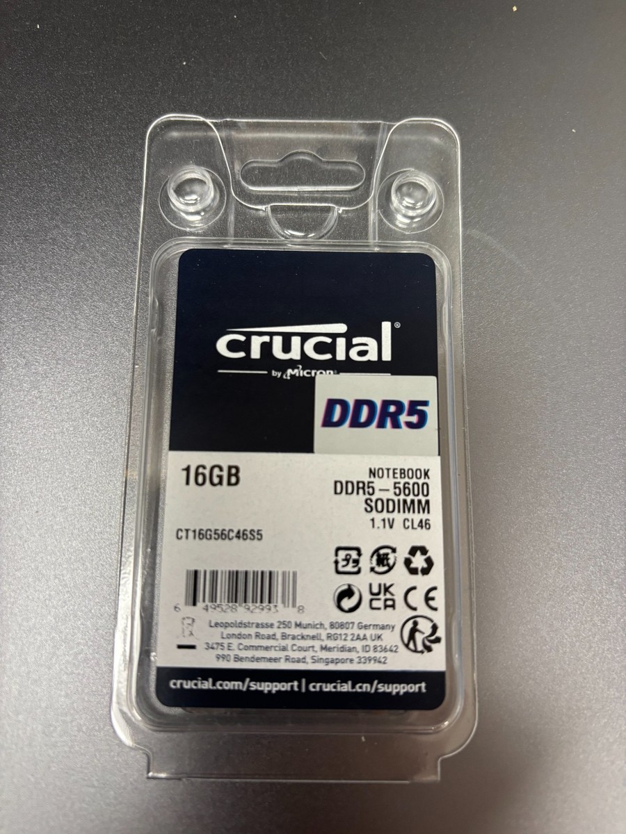 Crucial 16GB DDR5 5600 MHz SO-DIMM Memory (CT16G56C46S5) | eBay