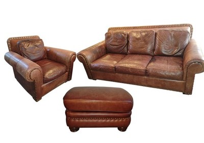 Experience the Timeless Elegance of the Santa Fe Genuine Leather Sofa Collection