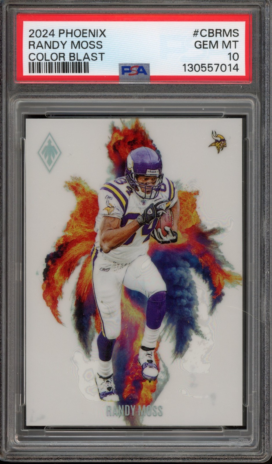2024 Panini Phoenix RANDY MOSS #CBRMS Color Blast SSP Case Hit PSA 10 Vikings