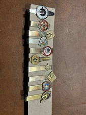 BOY SCOUT TIE CLASP LOT OF 10 ALL ROBBINS OA KEY CUB EXPLORER PHILMONT BOYPOWER