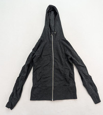 Champion Women's Athletic Jacket Size S Gray Stretch Knit Hooded