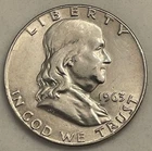 1963 D Franklin Half Dollar - 90% Silver