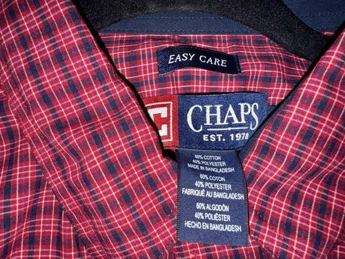 Chaps Men's Red Plaid Button-Down Shirt New with Tags  Size Medium image 3