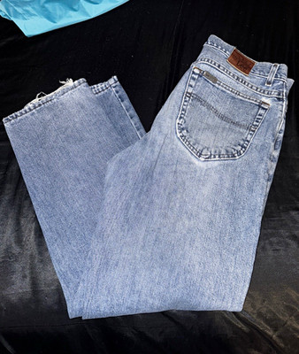 Lee Men's Blue Light Wash Straight Fit Denim Jeans Cotton Zip Fly