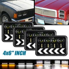 4pcs 4x6 Led Headlight Hilo Beam Turn Drl For Chevrolet Monte Carlo 1980-1988