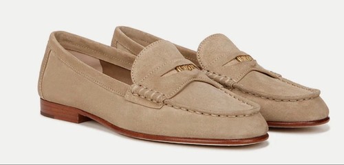 New Veronica Beard Penny Suede Loafer Size 9 Sand Sold Out Color! - 第 2/8 張圖片
