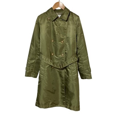 MACKINTOSH PHILOSOPHY Nylon Padded Trench Coat, Size 38, Khaki
