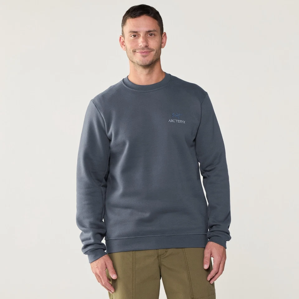 OFERTA ESPECIAL - Arc'teryx Emblem Fleece Crew - Para hombres (Zafiro Negro) Foto 2 de 4
