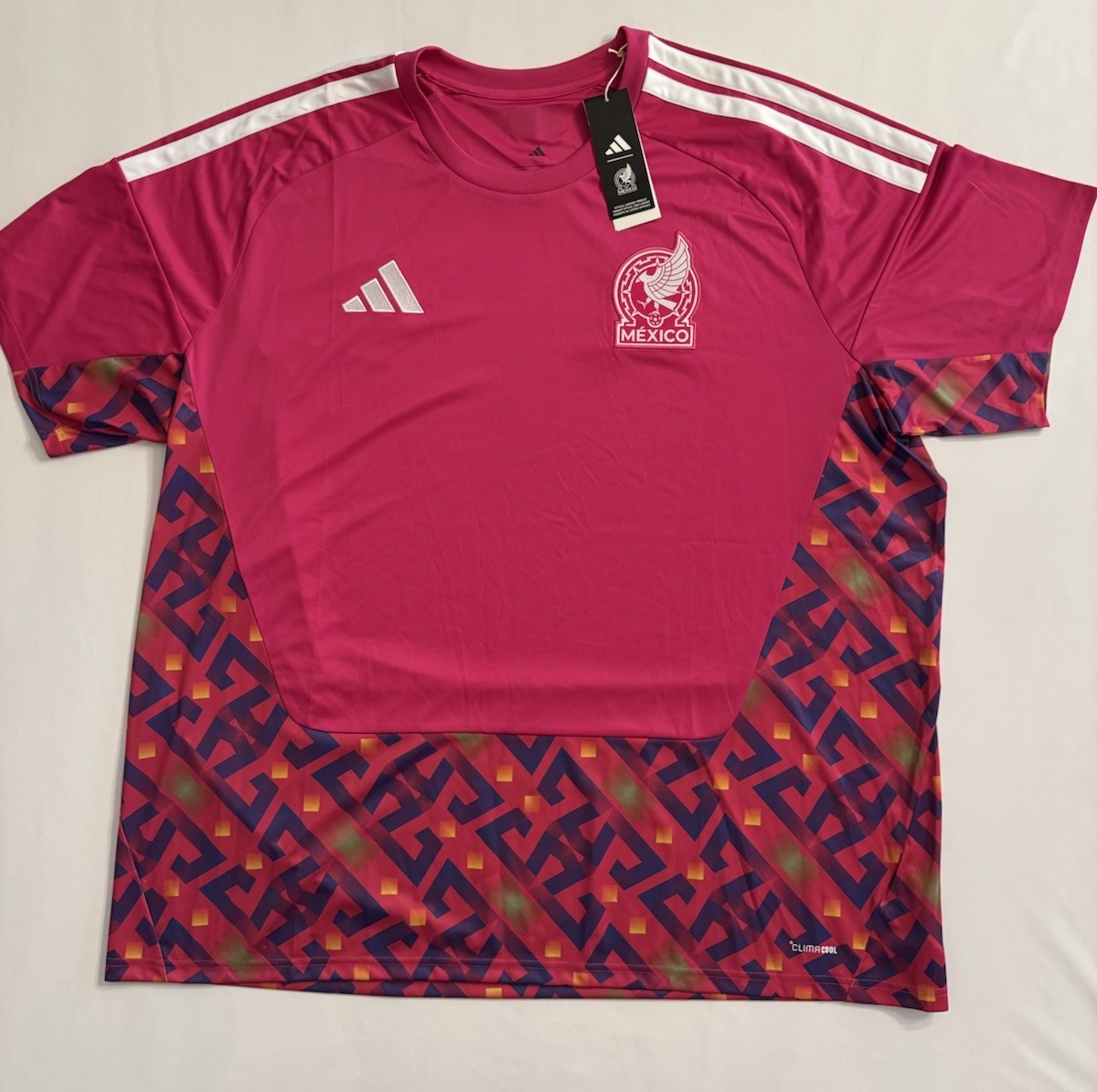 Adidas Men’s Pink Mexico Home Goalkeeper Jersey Size 3XL NWT