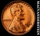 1941-S Lincoln Cent- Red- Choice Gem Brilliant Uncirculated++++ Luster #J7510