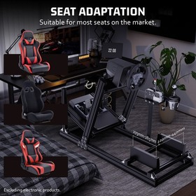 Hottoby Racing Simulator Cockpit 4080 Aluminum Fit LogitechG29 G920 Thrustmaster
