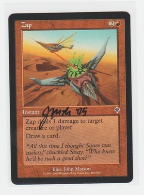 Magic the Gathering ~ Zap ~ M/NM ~ Invasion~  Signed by Artist