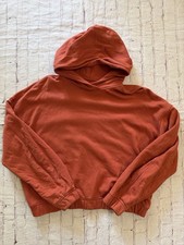 Lululemon Relaxed Cropped Hoodie Canyon Orange French Terry Medium