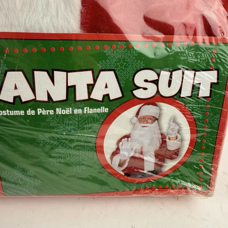 Rubie’s Santa Clause Suit Costume 40-48 Hat Beard Belt Boots Halloween Flannel - Image 3 of 4