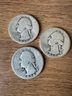 3 Silver Washington Quarter 90% Silver Quarter 1930s