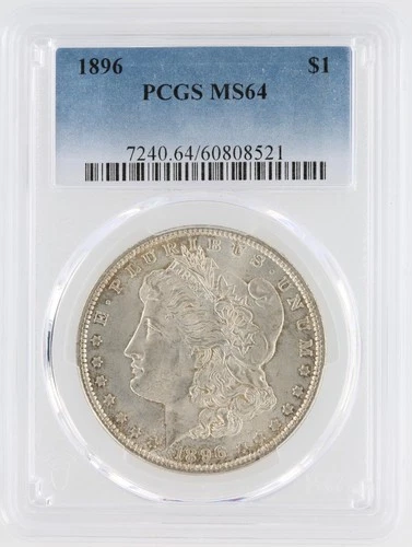 1896 Morgan Silver Dollar PCGS MS64 S$1 Philadelphia Minted No Reserve