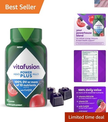 Delicious Pomegranate Chewable Multivitamins for Men - 30-Day Supply