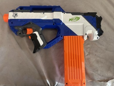 Nerf N Strike Elite Rayven Blue Motorized Blaster Slightly