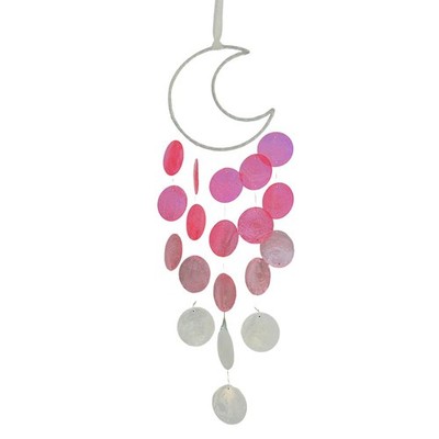 Wind Chimes for Outside, Handcrafted Capiz Shells Wind Chime for Indoor Outdo...