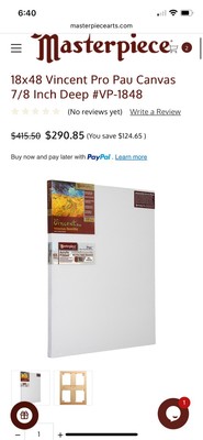 (2) MASTERPIECE VP-1848 Vincent Pro Pau Linen Painting Art Canvas 7/8'' Deep $500