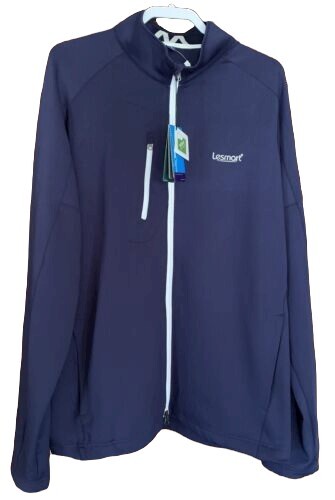 LESMART Men's Navy Zip-Up Golf Jacket Size XXL