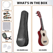 Soprano Ukulele for Beginners Guitar 21'' Ukulele Music Instrument for Adults