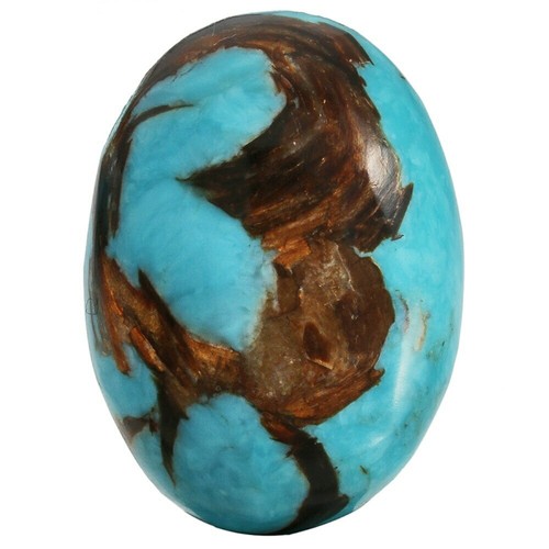 8pcs Artificial Blue Oval Turquoise & Gold Copper Bornite CAB Cabochons 18x25mm - Picture 2 of 5