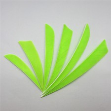 50pcs 3" 4" 5" Fluorescent Green RW Fletches Feathers Fletching Accessories