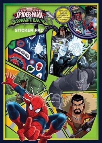 Spiderman V Sinister 6 - Glow Dark wiederverwendbare Aufkleber Farbszenen Stickeralbum - Bild 17 von 24