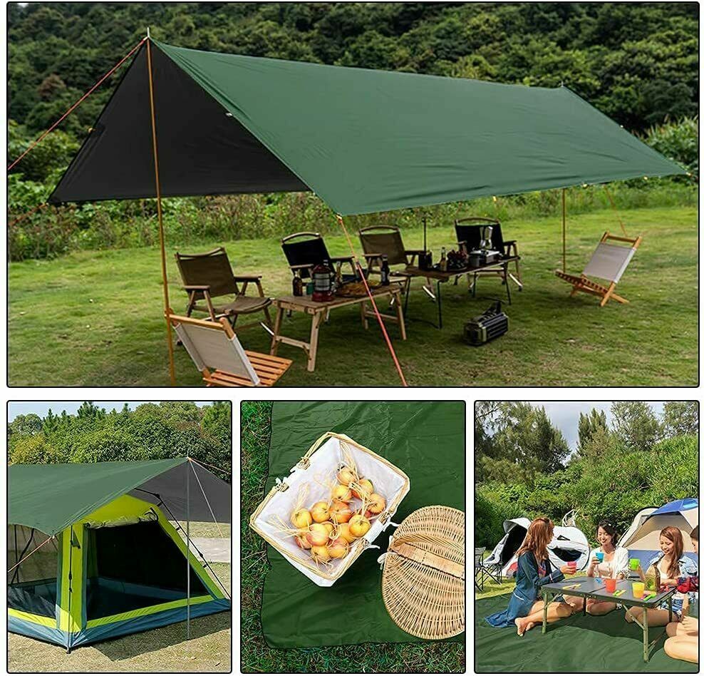Waterproof Tent Tarp Rain Sun Shade Hammock Shelter Camping Picnic Awning  Cover