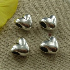 Free Ship 90 pcs tibetan silver heart spacer beads 11x7mm L-4361