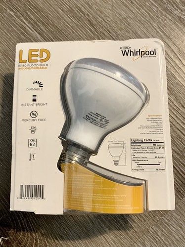NEW Whirlpool BR30 Flood Bulb 65W Indoor Dimmable LED Bulb for Indoors Only BR30 - Picture 6 of 10