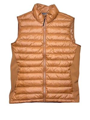 Alpine Design Goose Down Puffer Vest Mens M Desert Warm Lightweight Mock Collar