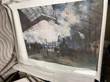 Saint Lazare station in Paris by Claude Monet Giclee Reproduction on Canvas