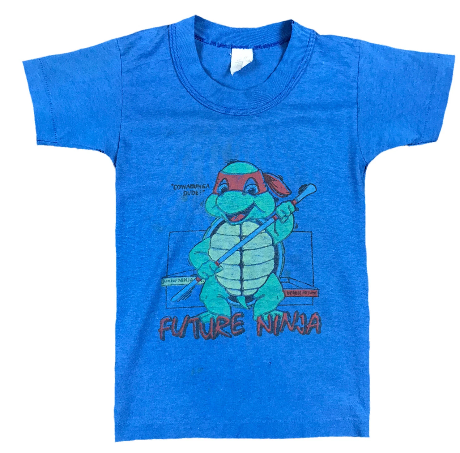 Tee Sway Teenage Mutant Ninja Turtle Kids Vintage “Future Ninja” Blue Shirt Sz 8