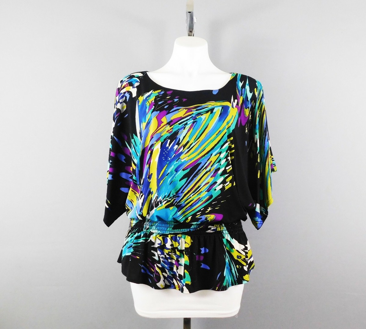 Jon Den Women Shirt, Size L, Multicolor, 90% Polyester, 10