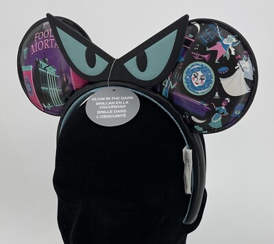 Disney Parks Haunted Mansion Foolish Mortals Glows Mickey Mouse Ears Headband DisneyParks Haunted Mansion Foolish Mortals Minnie Mouse  main image 2