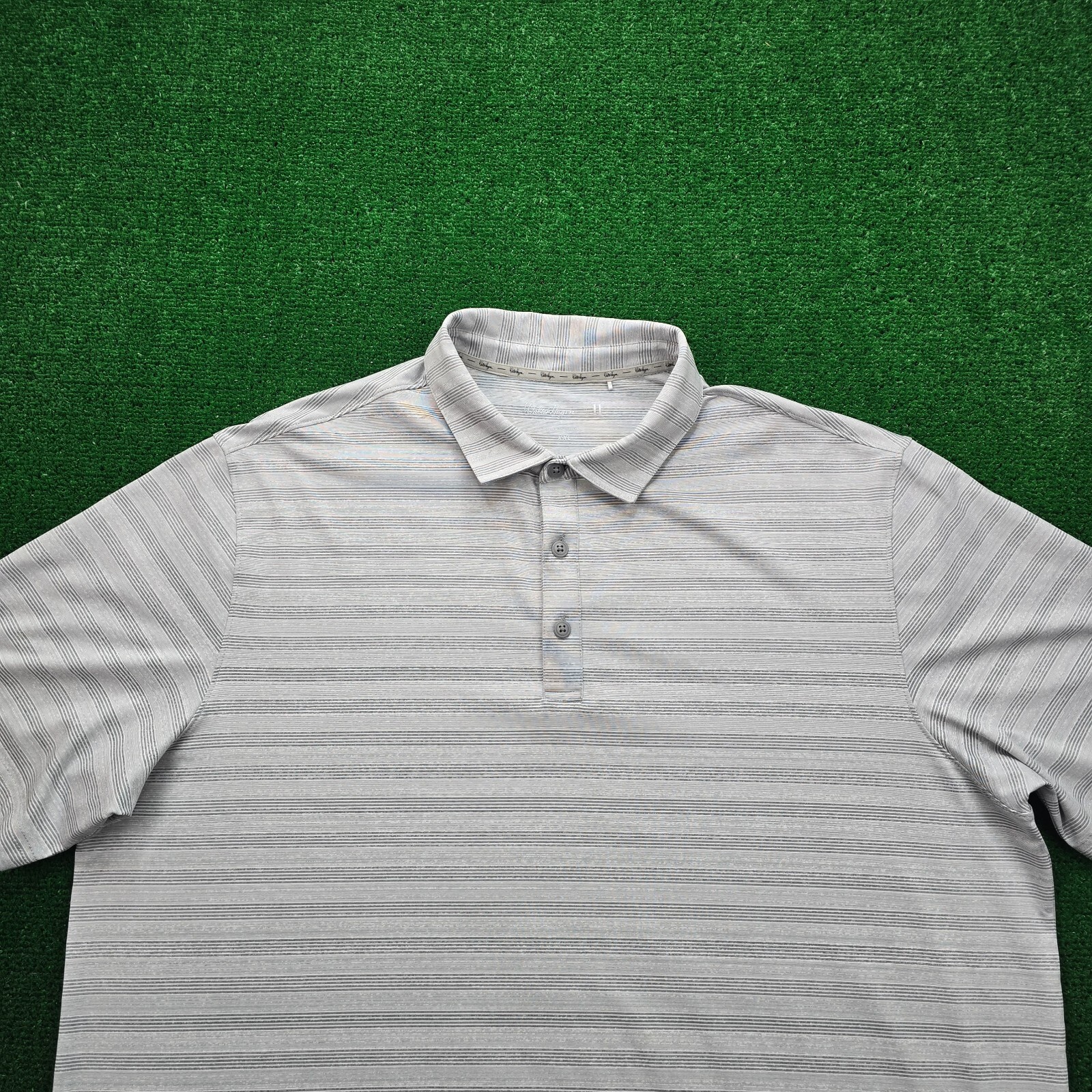 Walter Hagen Polo Shirt Mens 2XL Striped Short Sleeve Golf Performance 11 Majors thumbnail 2