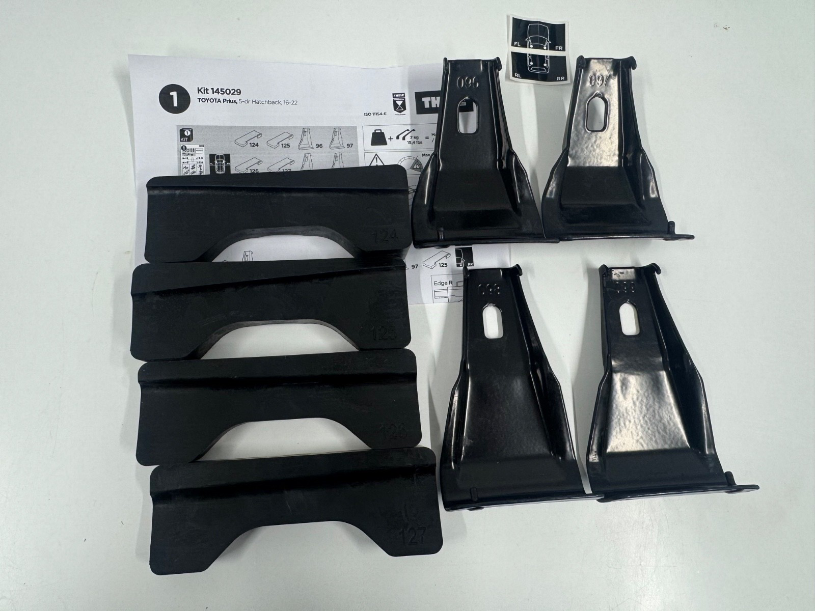THULE FITTING KIT 5029 used no box Fits TOYOTA Prius, 5-dr Hatchback, 16-
