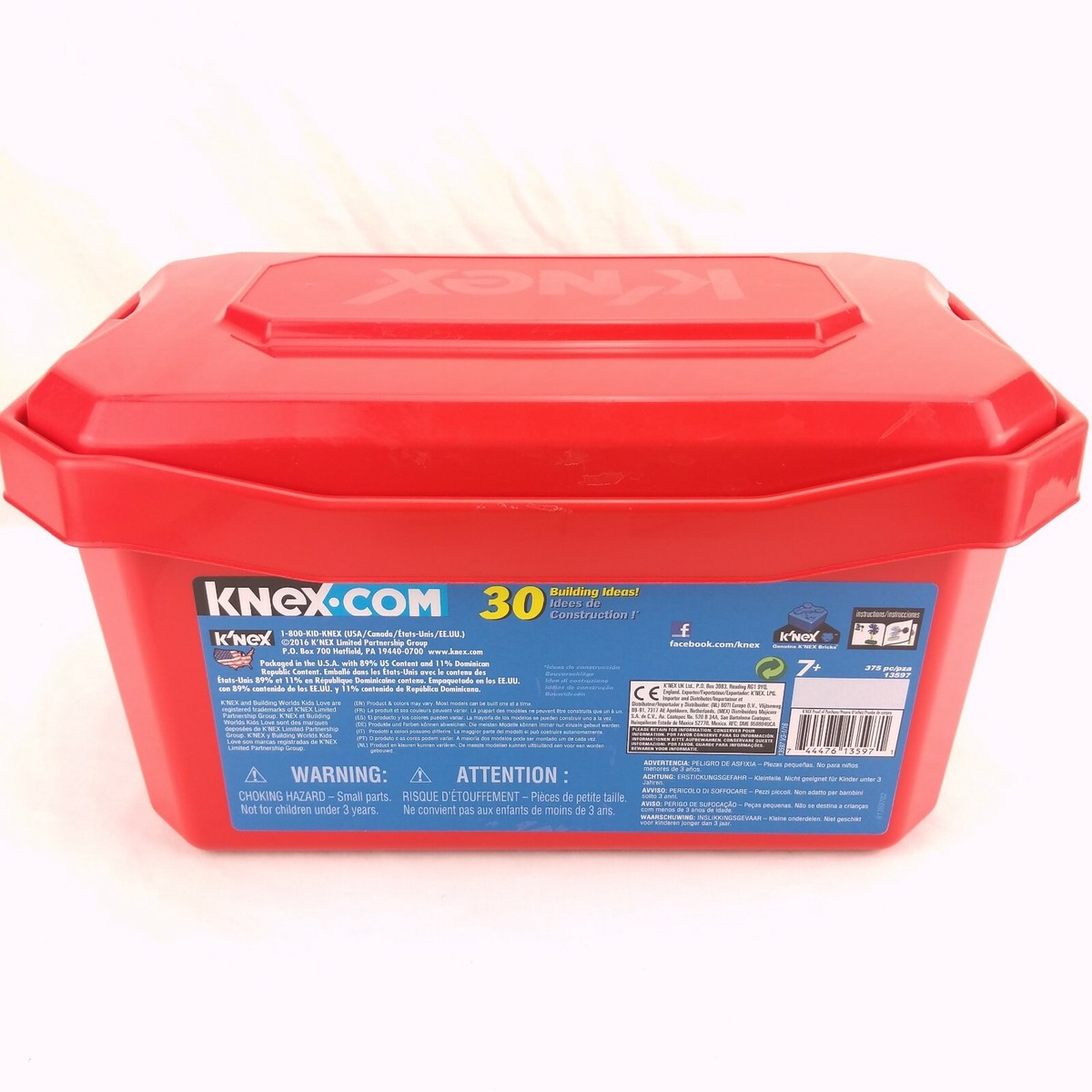 K'nex Storage Bin - Red - Various Years | eBay
