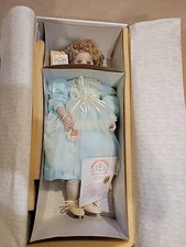 THELMA RESCH CORA PORCELAIN DOLL 24" TALL WITH DIMPLES NEW In Box Papers