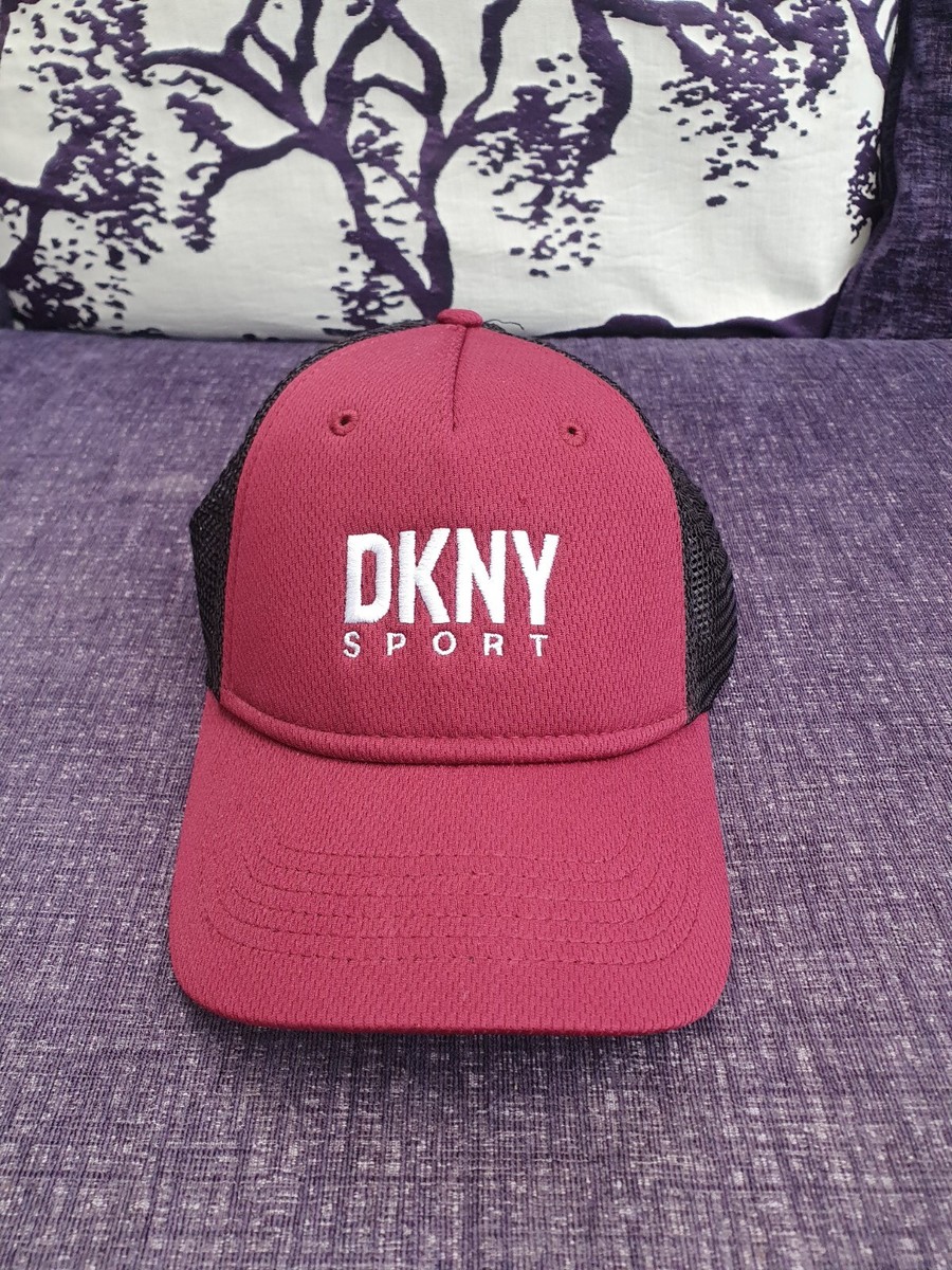 DKNY Sport Baseball Cap Burgundy Medium UK