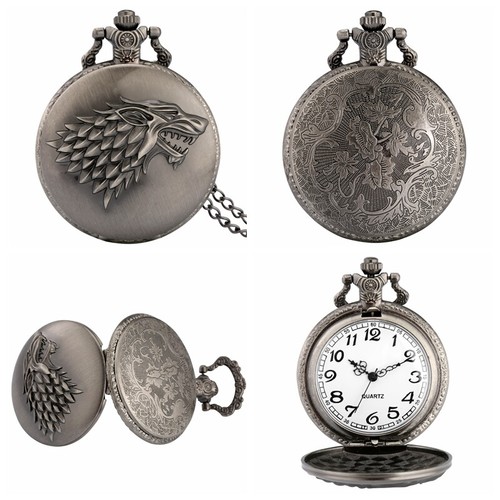 Orologio da Tasca Steampunk Quarzo con Collana Catena Orologi Regali per Donna Uomo - Foto 24 di 47