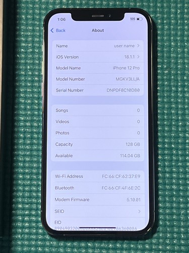 Apple iPhone 12 Pro - 128GB - Graphite (Unlocked) A2341 (CDMA + GSM) - Afbeelding 8 van 10