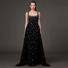 American Style Beading Rhinestone Design Womens Party Sleeveless Long Tank Dress