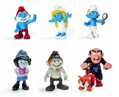 OPO 10 - Lot De 5 Figurines Schtroumpf : Sprinter Conspirateur
