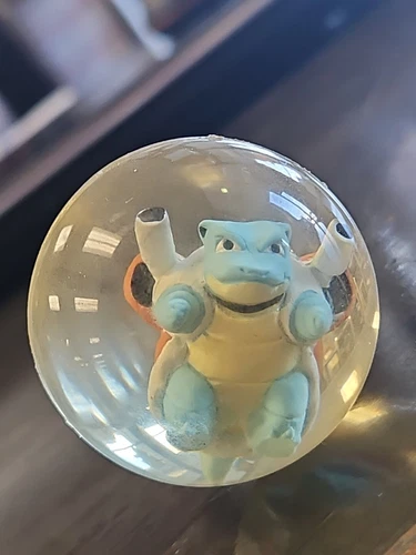 Vintage Blastoise Pokemon Power Bouncer Ball Toy 1999 Bouncy Ball Old Original