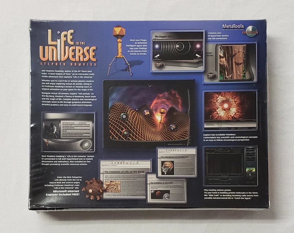 NEW Sealed MetaTools Life In The Universe: Stephen Hawking PC Interactive 3D - Image 2 of 4