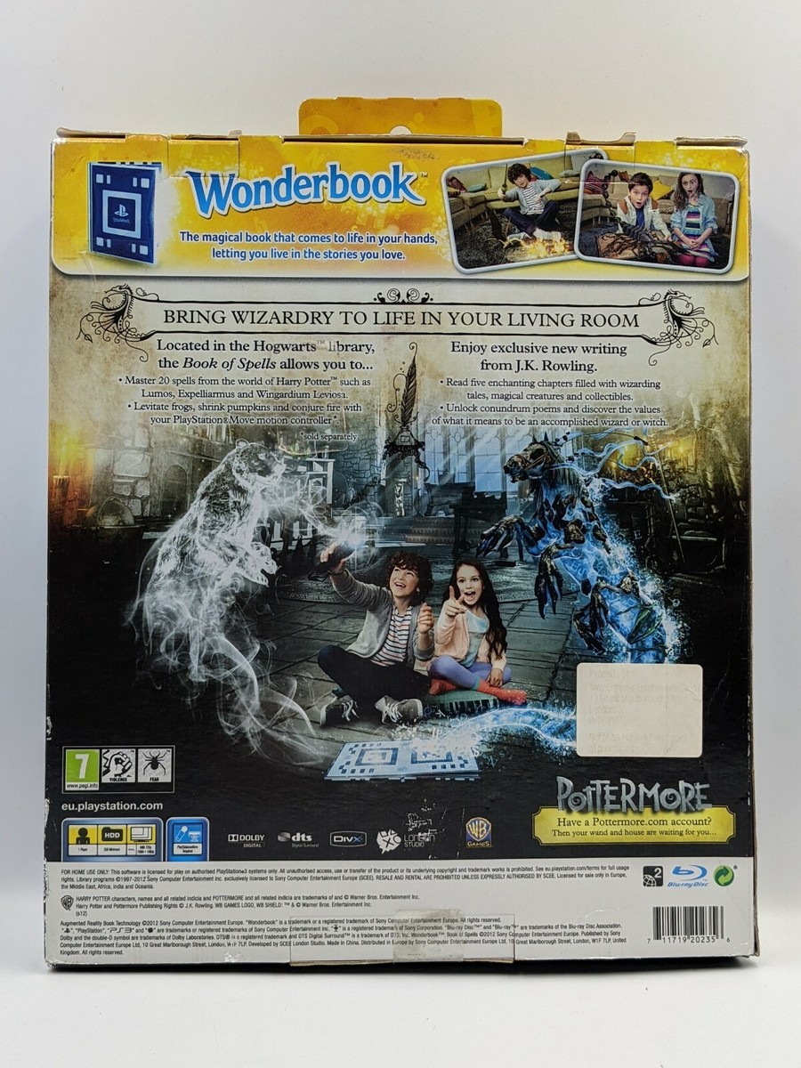 PS3 Book of Spells Harry Potter Wonderbook & Game Complete